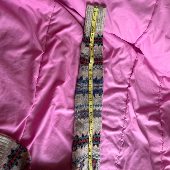 Y2K American Eagle Fair Isle Boat Neck Wool Blend Knit Sweater Womens Small - Picture 7 of 8